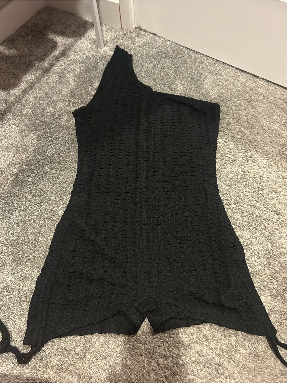 Black One-Shoulder Romper